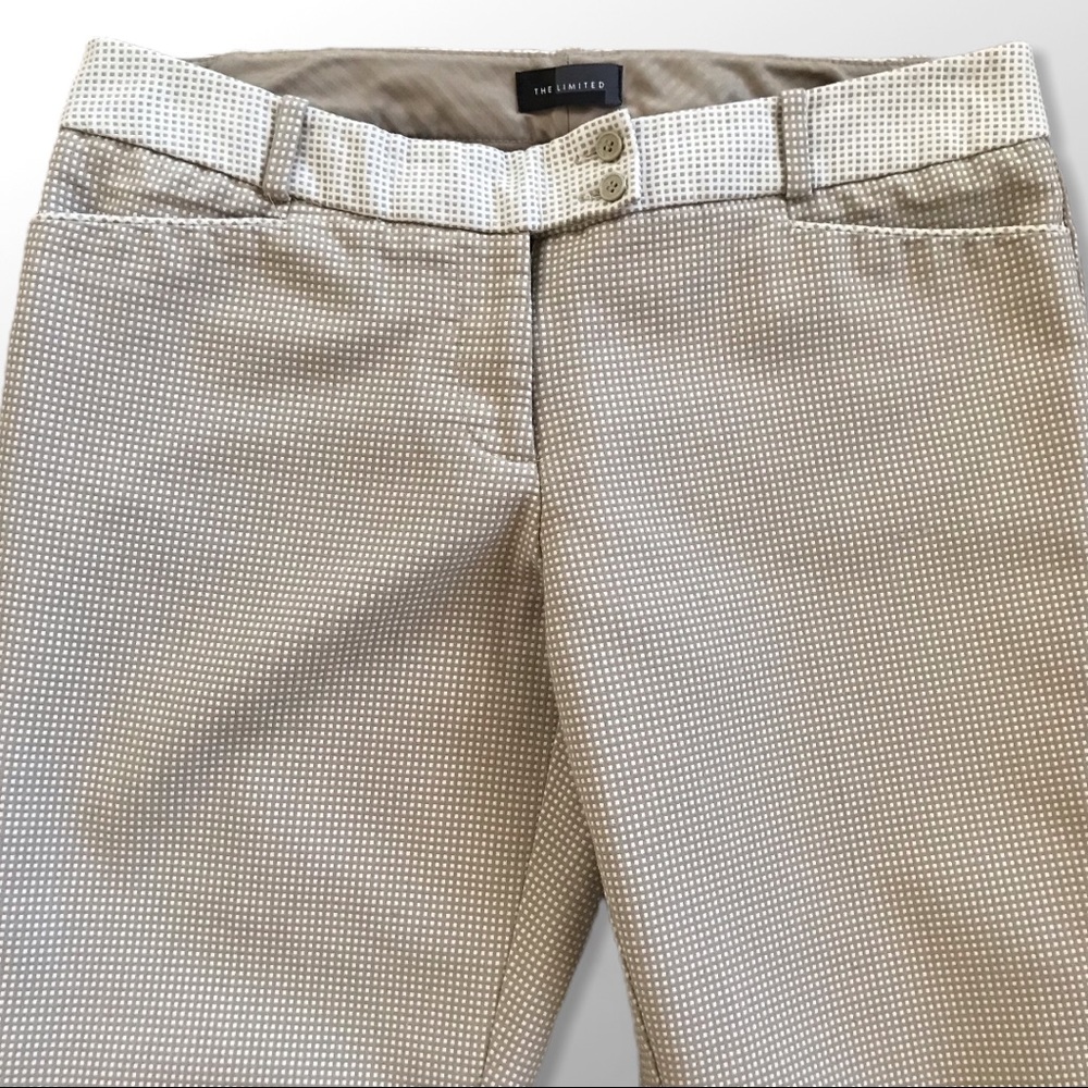 The Limited Casual Friday Tan & White Capris - 6